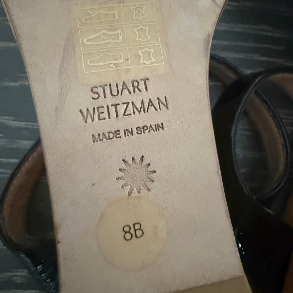 Stuart Weitzman Aleena 50 Wedge Sandals Sz 8 - Picture 8 of 9